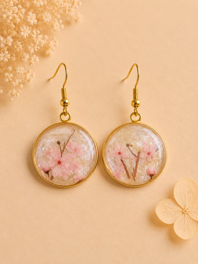 Boucles d’oreilles « Fleurs de Sakura » 