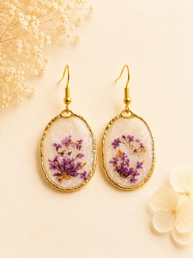 Boucles d’oreilles fleuries 