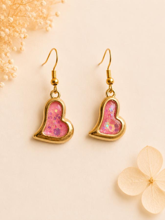 Boucles d’oreilles « Cœur de Rose » 
