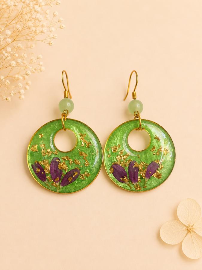 Boucles d’oreilles «Jardin de Violette »